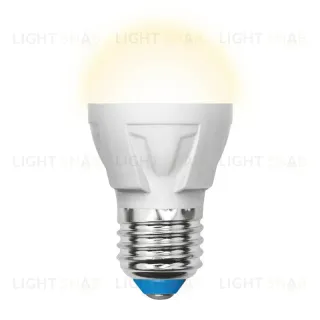 Лампа светодиодная (UL-00002420) Uniel E27 7W 3000K матовая LED-G45 7W/WW/E27/FR PLP01WH