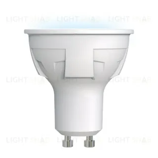 Лампа светодиодная (UL-00002421) Uniel GU10 6W 4000K матовая LED-JCDR 6W/NW/GU10/FR PLP01WH