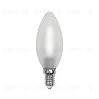 Лампа светодиодная филаментная (UL-00000305) Uniel E14 6W 3000K матовая LED-C35-6W/WW/E14/FR PLS02WH