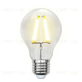 Лампа светодиодная филаментная (UL-00002210) Uniel E27 8W 3000K прозрачная LED-A60-8W/WW/E27/CL GLA01TR