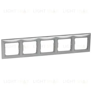 Рамка 5-постовая Legrand Valena алюминий 770155