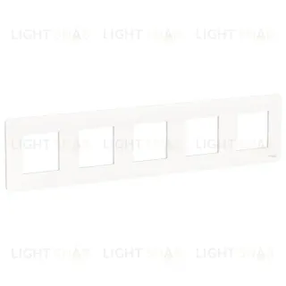 Рамка 5-постовая Schneider Electric Unica New NU201018