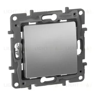 Переключатель одноклавишный Legrand Etika 10A 250V алюминий 672405