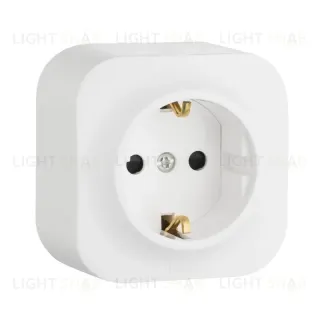 Розетка 2К+З Legrand Quteo 16A 250V с/з со шторками белая 782220
