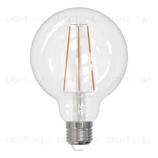 Лампа светодиодная филаментная (UL-00004862) Uniel E27 10W 3000K прозрачная LED-G95-10W/3000K/E27/CL PLS02WH