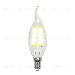 Лампа светодиодная филаментная (UL-00003248) Uniel E14 7,5W 3000K прозрачная LED-CW35-7,5W/WW/E14/CL GLA01TR