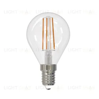 Лампа светодиодная филаментная диммируемая (UL-00005191) Uniel E14 9W 3000K прозрачная LED-G45-9W/3000K/E14/CL/DIM GLA01TR