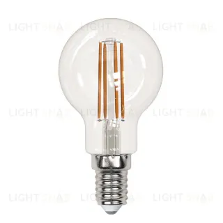 Лампа светодиодная филаментная (UL-00005906) Uniel E14 13W 4000K прозрачная LED-G45-13W/4000K/E14/CL PLS02WH