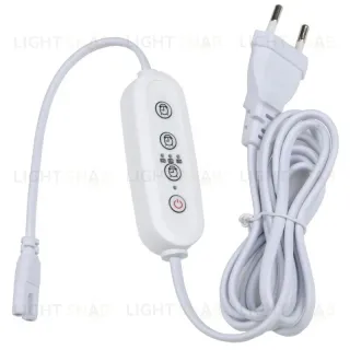 Таймер с вилкой и разъемом для фито светильника (UL-00006492) Uniel UST-E32 WHITE 2M
