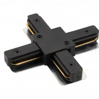 Коннектор Х-образный Denkirs DK Track Black TR1104-BK
