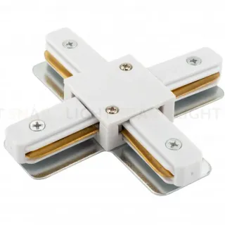 Коннектор Х-образный Denkirs DK Track White TR1104-WH