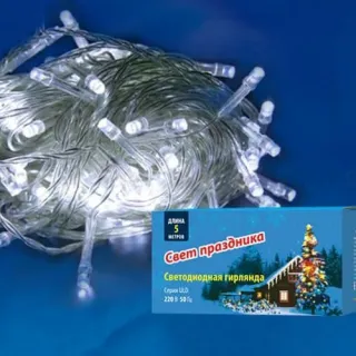 Светодиодная гирлянда (UL-00005259) Uniel 220V белый ULD-S0500-050/DTA White IP20