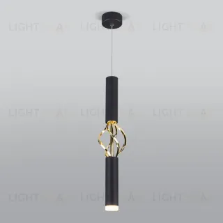 Подвесной светодиодный светильник Eurosvet Lance 50191/1 LED черный/золото