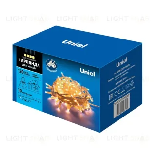 Уличная светодиодная гирлянда Uniel (UL-00003685) теплый белый ULD-S1000-120/TWK Warm White IP67