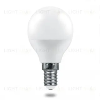 Лампа светодиодная Feron E14 7,5W 2700K шар матовый LB-1407 38071