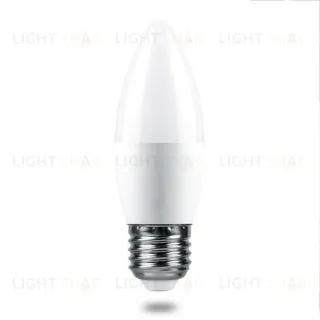 Лампа светодиодная Feron E27 6W 6400K свеча матовая LB-1306 38052
