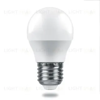Лампа светодиодная Feron E27 9W 6400K шар матовый LB-1409 38082