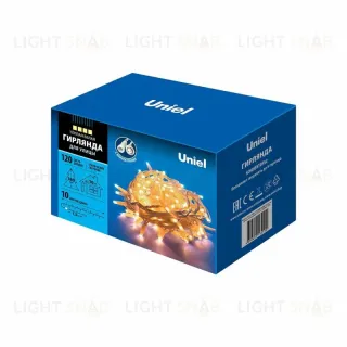 Уличная светодиодная гирлянда (UL-00007203) Uniel  220V теплый белый ULD-S1000-120/SWK Warm White IP67