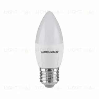 Лампа светодиодная Elektrostandard E27 6W 6500K свеча матовая 4690389056413