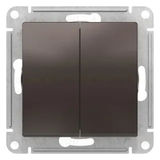 Выключатель двухклавишный Schneider Electric Atlas Design ATN000651