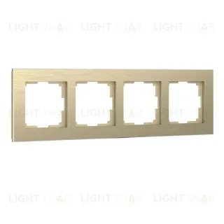 Рамка Werkel Aluminium на 4 поста шампань алюминий W0021711 4690389158162
