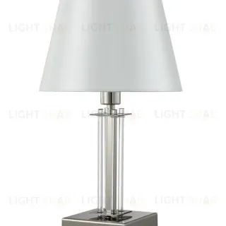 Настольная лампа Crystal Lux Nicolas NICOLAS LG1 NICKEL/WHITE