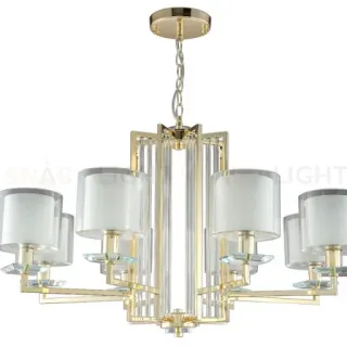 Подвесная люстра Crystal Lux Nicolas NICOLAS SP-PL8 GOLD/WHITE