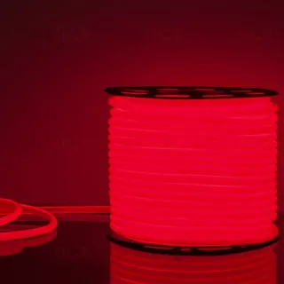 Светодиодный гибкий неон Elektrostandard 220V 9,6W 144Led 2835 IP67 круглый красный, 50 м 4690389134715