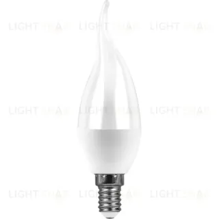 Лампа светодиодная Feron LB-97 Свеча на ветру E14 7W 6400K 38135
