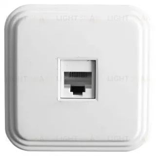 Розетка компьютерная 1-местная Stekker PST00-21-20 (РК8-01) RJ-45 IP20 белый 39706