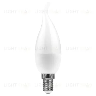 Лампа светодиодная Feron E14 9W 6400K свеча на ветру LB-570 38136