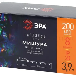 Гирлянда мишура 220V мультиколор ЭРА ENIN - WM Б0047972
