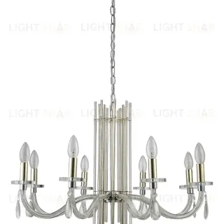 Подвесная люстра Crystal Lux AURELIO SP8 GOLD+CHROME/TRANSPARENT