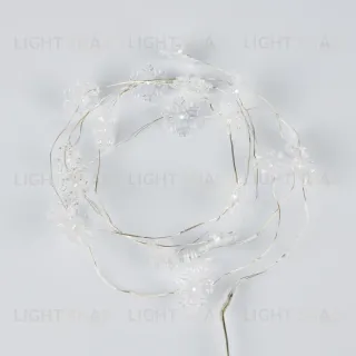 Гирлянда Uniel ULD-S1900-020/STB/2AA WHITE IP20 SNOWFLAKES MINI