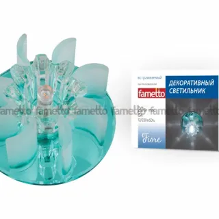 Встраиваемый светильник Fametto Fiore DLS-F114 G4 BLUE/CLEAR