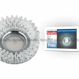 Встраиваемый светильник Fametto Peonia DLS-P113 GU5.3 CHROME/CLEAR