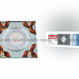 Встраиваемый светильник Fametto Peonia DLS-P109 GU5.3 CHROME/CLEAR+TEA