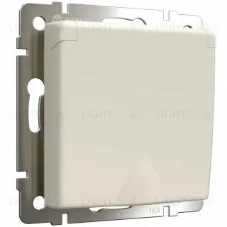 Розетка с заземлением и шторками c крышкой Werkel 4690389213175 W1171262