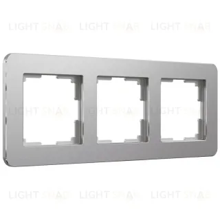 Рамка на 3 поста Werkel Platinum алюминий 4690389184475 W0032606