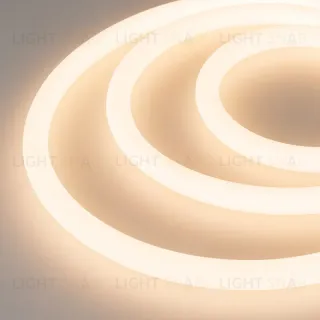 Лента герметичная Arlight MOONLIGHT-TOP-A336-D18mm 24V Warm3000 360deg (14.4 W/m, IP65, 2835, 5m, wire x1) 038754