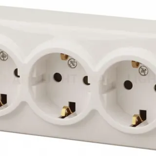 Розетка ЭРА Эксперт 3х2P E Schuko 16A 250V 11-2208-02 Б0020701