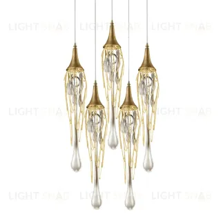 Подвесной светильник Delight Collection Goddess Tears P68009L-5/R gold