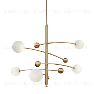 Люстра на штанге Delight Collection Globe Mobile 10215P/5 brass