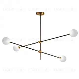 Люстра на штанге Delight Collection Bistro Globe 9389P/4 black/gold
