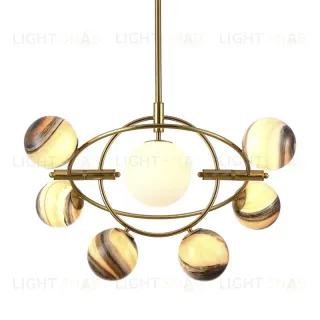 Люстра на штанге Delight Collection Planet KG1122P-7B brass