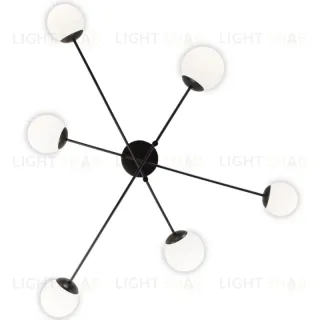 Потолочная люстра Eurosvet Netz 30181/6 черный Smart a062214
