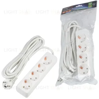 Удлинитель бытовой Uniel Ultra S-GCU4-5 WHITE UL-00010007