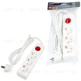 Удлинитель бытовой Uniel Ultra S-GCU3-2B WHITE UL-00010015
