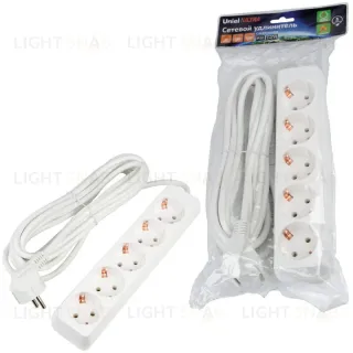 Удлинитель бытовой Uniel Ultra S-GCU5-5 WHITE UL-00010009