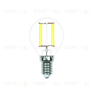 Лампа светодиодная филаментная Volpe E14 7W 3000K шар прозрачный LED-G45-7W/3000K/E14/CL/SLF UL-00008318